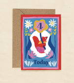 4 Today Squirrel Greetings Card